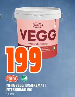Coop Obs INFRA VEGG 10/SILKEMATT INTERIØRMALING tilbud