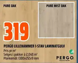 Coop Obs PERGO LILLEHAMMER 1-STAV LAMINATGULV Pris pr m² tilbud