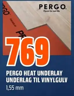 Coop Obs PERGO HEAT UNDERLAY UNDERLAG TIL VINYLGULV 1,55 mm tilbud