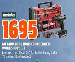Coop Obs METABO BS 18 BORSKRUTREKKER WORKSHOPSETT tilbud