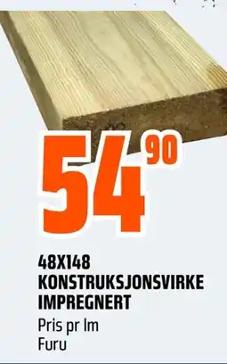 Coop Obs Konstruksjonsvirke impregnert pris pr im tilbud