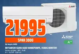 Coop Obs MITSUBISHI IGURU 6600 VARMEPUMPE, FERDIG MONTERT tilbud