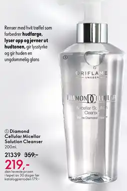 Oriflame Diamond cellular micellar solution cleanser tilbud