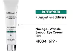 Oriflame NOVAGE+ Wrinkle smooth eye cream tilbud