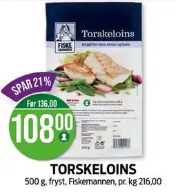 Kiwi TORSKELOINS, NOK 108 tilbud