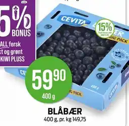 Kiwi BLÅBÆR, NOK 59.9 tilbud