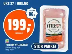 Coop Obs YTTERØY KYLLINGFILET, NOK 199 tilbud