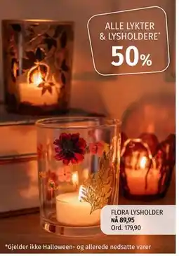 Nille FLORA LYSHOLDER, NOK 89.95 tilbud
