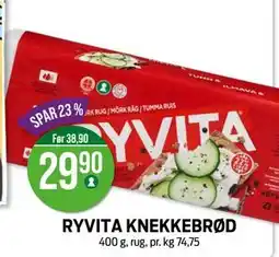 Kiwi RYVITA KNEKKEBRØD, NOK 29.9 tilbud