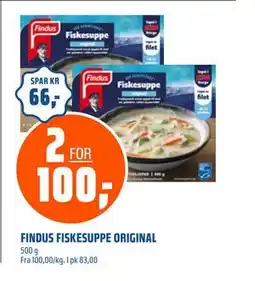Coop Obs FINDUS FISKESUPPE ORIGINAL, NOK 100 tilbud