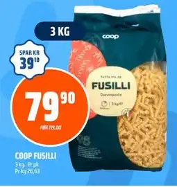 Coop Obs COOP FUSILLI, NOK 79.9 tilbud
