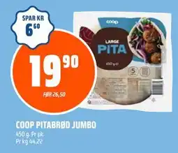 Coop Obs COOP PITABRØD JUMBO, NOK 19.9 tilbud