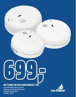 Coop Obs NO-FLAME LM-101LG RØYKVARSEL 3-PK, NOK 699 tilbud
