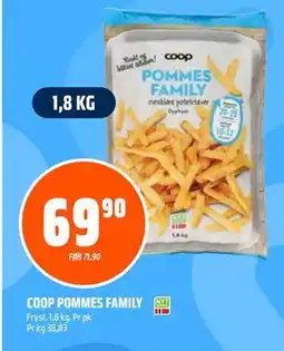 Coop Obs COOP POMMES FAMILY, NOK 69.9 tilbud