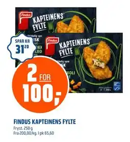 Coop Obs FINDUS KAPTEINENS FYLTE, NOK 100 tilbud