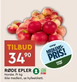 Coop Mega RØDE EPLER, Medlemspris tilbud