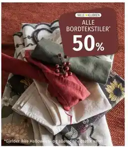 Nille ALLE BORDTEKSTILER tilbud