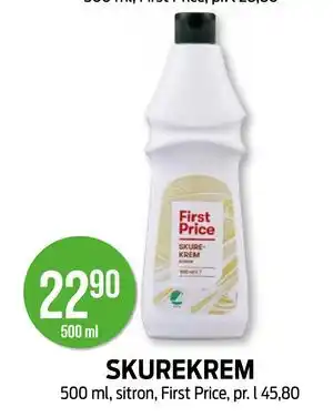 Kiwi SKUREKREM, NOK 22.9 tilbud