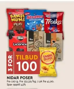 Coop Mega NIDAR POSER, NOK 100 tilbud
