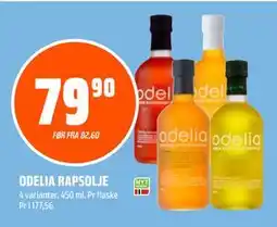 Coop Obs ODELIA RAPSOLJE, NOK 79.9 tilbud