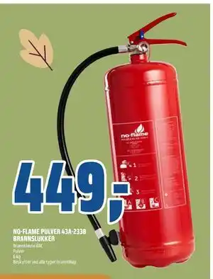 Coop Obs NO-FLAME PULVER 43A-233B BRANNSLUKKER, NOK 449 tilbud