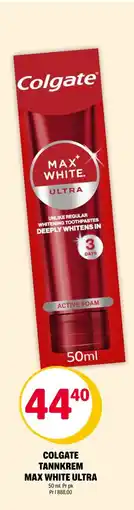 Coop Extra COLGATE TANNKREM MAX WHITE ULTRA, NOK 44.4 tilbud