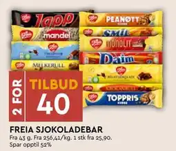 Coop Mega FREIA SJOKOLADEBAR, NOK 40 tilbud