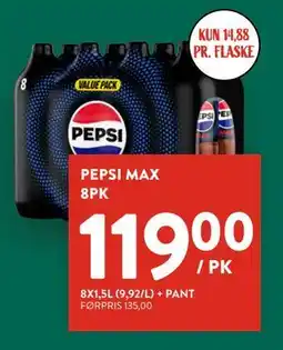 Jacobs PEPSI MAX 8PK, NOK 119 tilbud