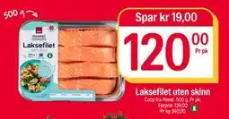 Coop Extra Laksefilet uten skinn, NOK 120 tilbud