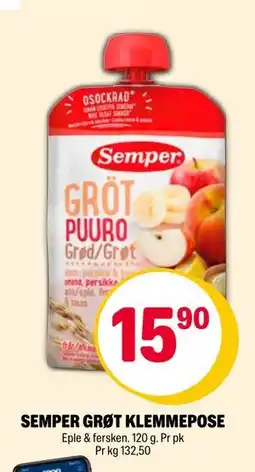 Coop Extra SEMPER GRØT KLEMMEPOSE, NOK 15.9 tilbud