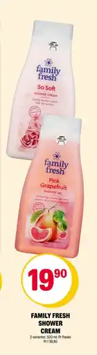 Coop Extra FAMILY FRESH SHOWER CREAM, NOK 19.9 tilbud