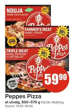 Spar Peppes Pizza, NOK 59.9 tilbud