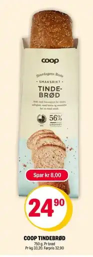 Coop Extra COOP TINDEBRØD, NOK 24.9 tilbud