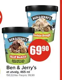 Spar Ben & Jerry’s, NOK 69.9 tilbud