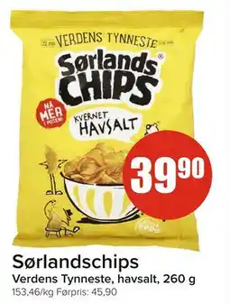 Spar Sørlandschips, NOK 39.9 tilbud