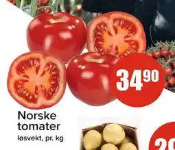 Spar Norske tomater, NOK 34.9 tilbud