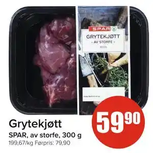 Spar Grytekjøtt, NOK 59.9 tilbud