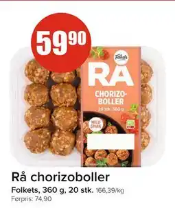 Spar Rå chorizoboller, NOK 59.9 tilbud