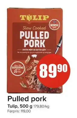 Spar Pulled pork, NOK 89.9 tilbud