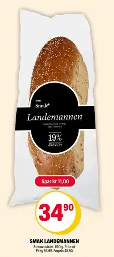 Coop Extra SMAK LANDEMANNEN, NOK 34.9 tilbud