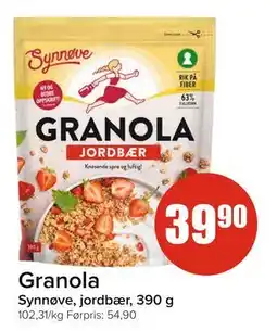Spar Granola, NOK 39.9 tilbud
