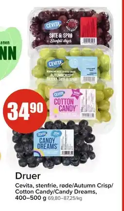 Spar Druer, NOK 34.9 tilbud