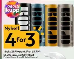 Gigaboks Iskaffe espresso 250 ml Bold, NOK 21.9 tilbud