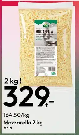 Gigaboks Mozzarella 2 kg, NOK 329 tilbud