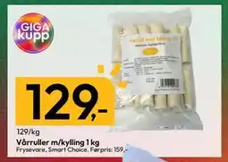 Gigaboks Vårruller m/kylling 1 kg, NOK 129 tilbud