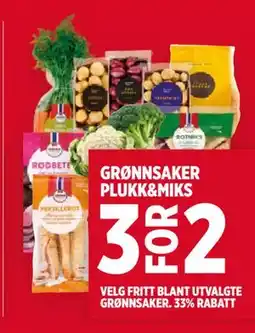 Meny GRØNNSAKER PLUKK&MIKS tilbud