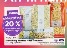 Gigaboks Stort utvalg pommes frites fra Findus tilbud