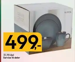 Gigaboks Servise 16 deler, NOK 499 tilbud