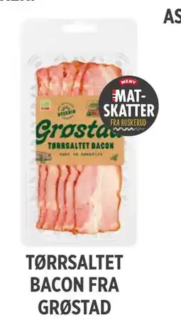 Meny TØRRSALTET BACON FRA GRØSTAD tilbud