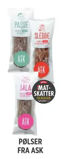 Meny PØLSER FRA ASK tilbud